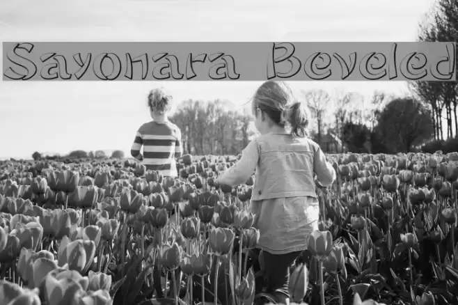 Sayonara Beveled Font examples