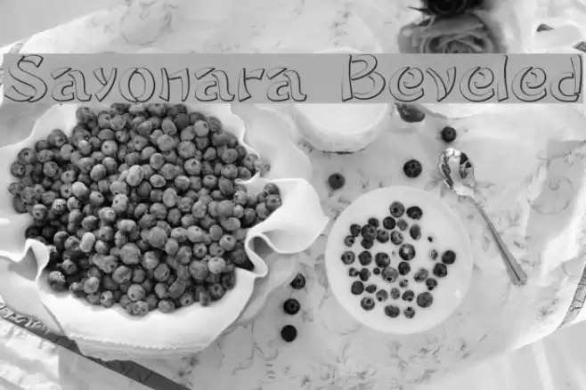 Sayonara Beveled Font examples