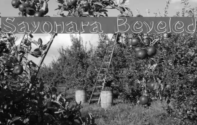 Sayonara Beveled Font examples