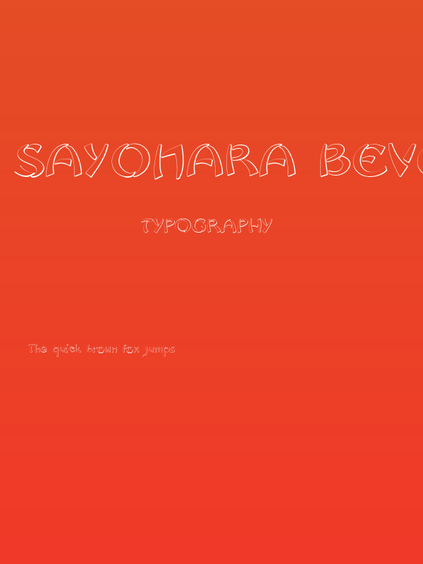 Sayonara Beveled Poster