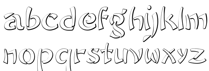Sayonara Beveled Font LOWERCASE
