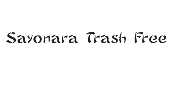 Sayonara Trash Free Logo