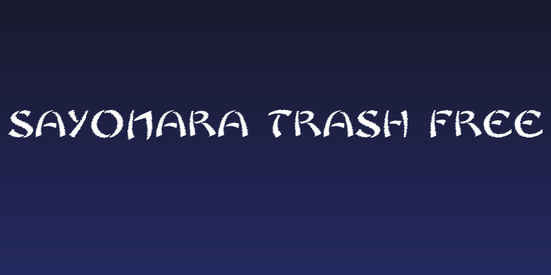 Sayonara Trash Free Social Header