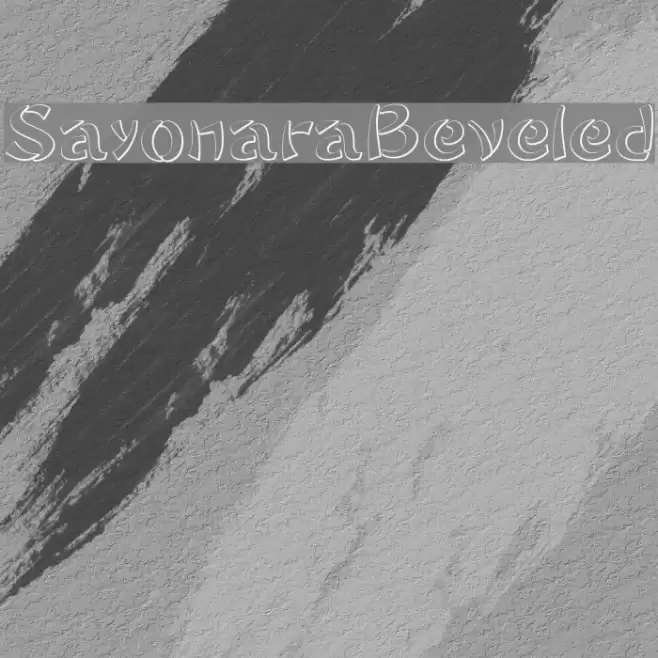 SayonaraBeveled Шрифта examples