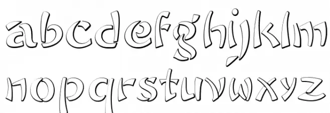 SayonaraBeveled Font LOWERCASE
