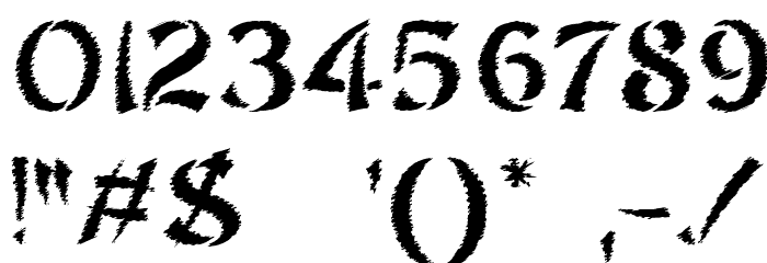 SayonaraTrashFree Font OTHER CHARS