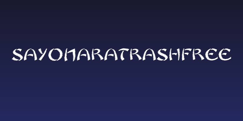 SayonaraTrashFree Social Header