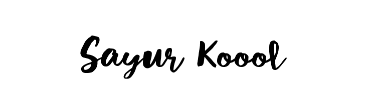 Sayur Koool  Frei Schriftart Herunterladen