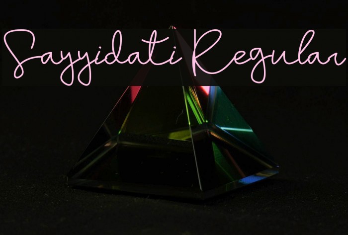 Sayyidati Regular Font examples