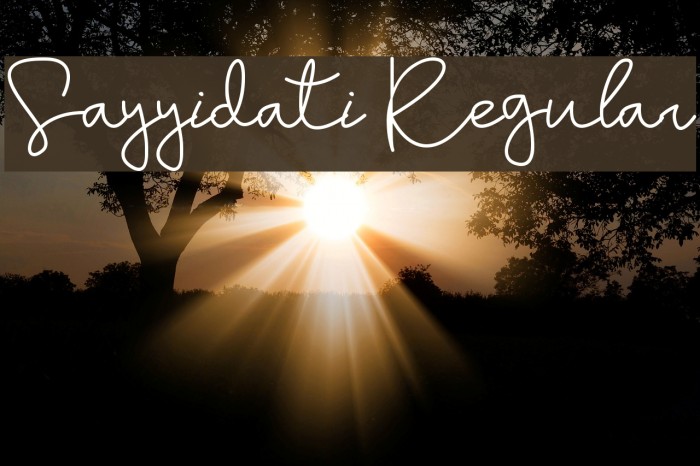 Sayyidati Regular Font examples