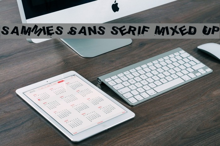 saMmiEs Sans serIf MixeD Up Font examples