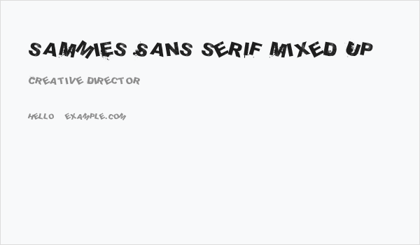 saMmiEs Sans serIf MixeD Up Business Card