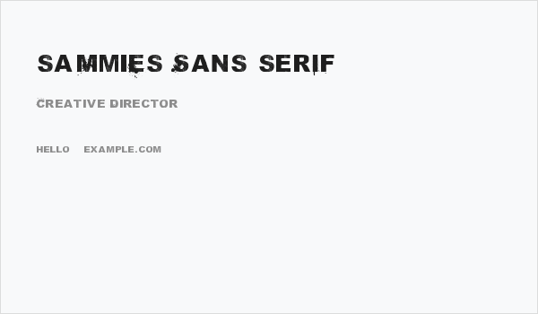 saMmiEs Sans serIf Business Card