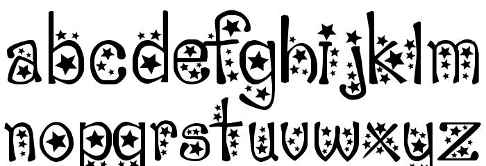 sabrina star Font LOWERCASE