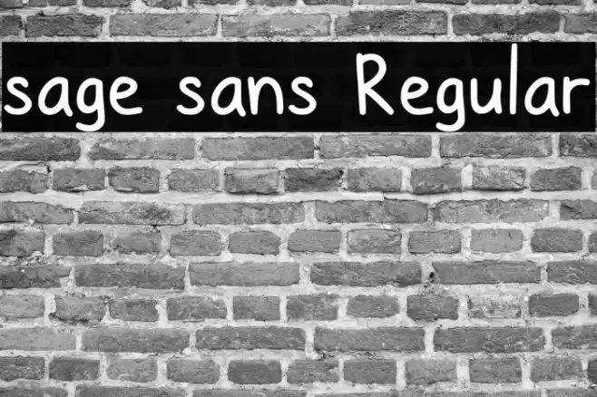 sage sans Regular Font examples