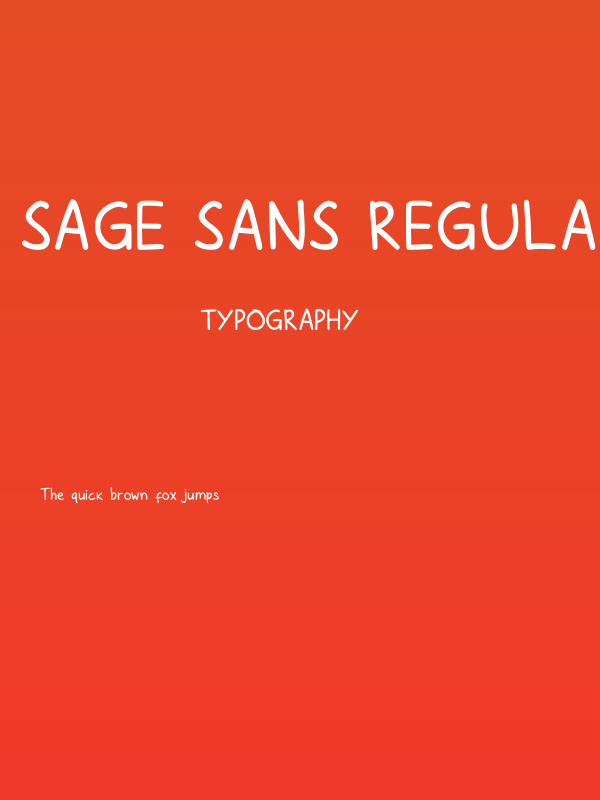 sage sans Regular Poster