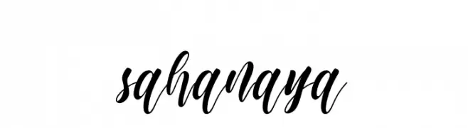 sahanaya  Frei Schriftart Herunterladen