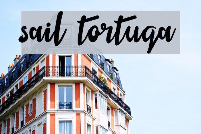 sail tortuga Font examples