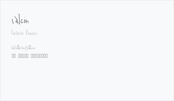 salcin Business Card