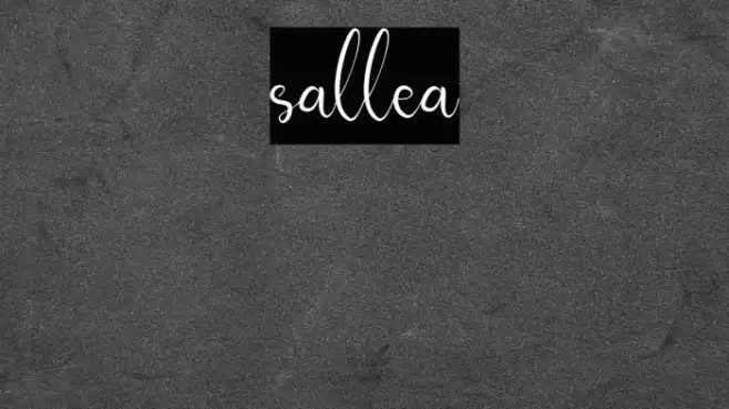 sallea Font examples