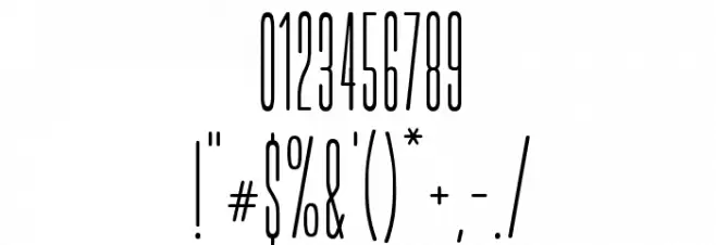 salopiot condensed Font OTHER CHARS