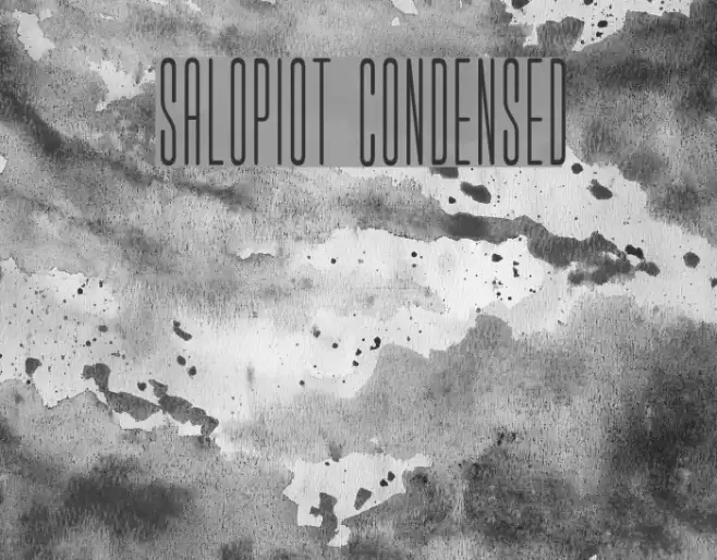 salopiot condensed Font examples