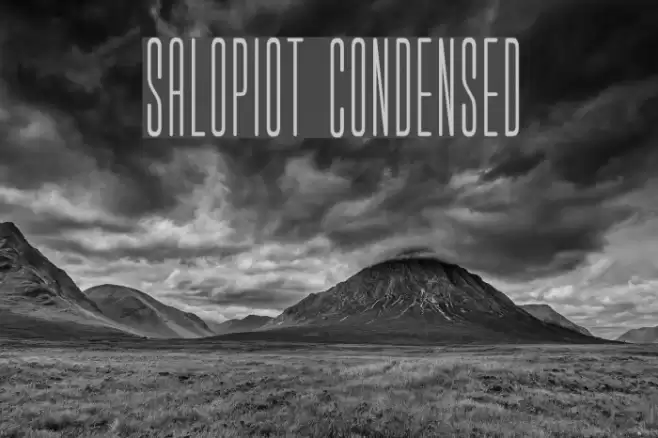 salopiot condensed Font examples
