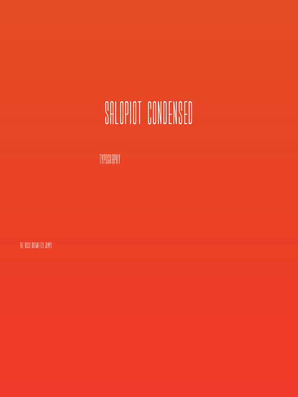 salopiot condensed Poster