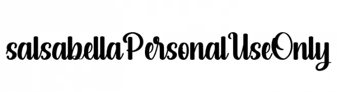 salsabella Personal Use Only  Fuentes Gratis Descargar