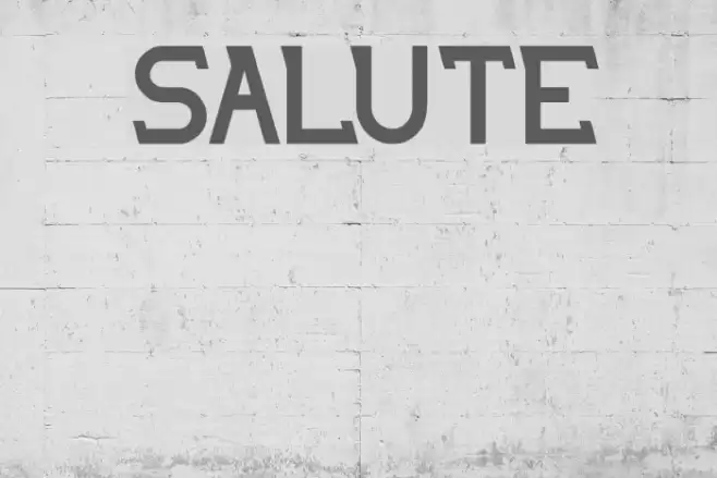 salute Font examples