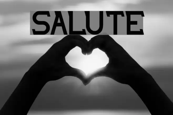 salute Font examples