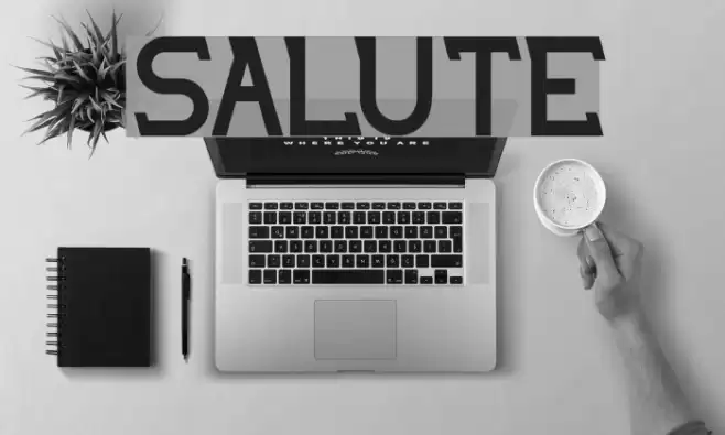 salute Font examples