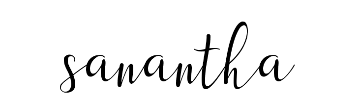sanantha  font caratteri gratis