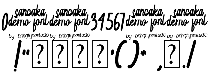 sancaka Font OTHER CHARS