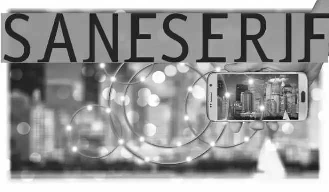 saneserif Schriftart examples