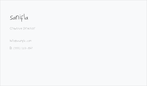 sanifla Business Card