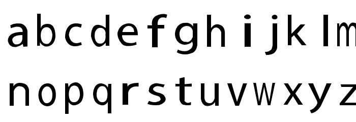 sans Font LOWERCASE