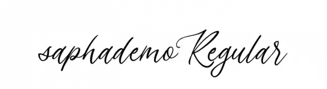 sapha demo Regular  font caratteri gratis