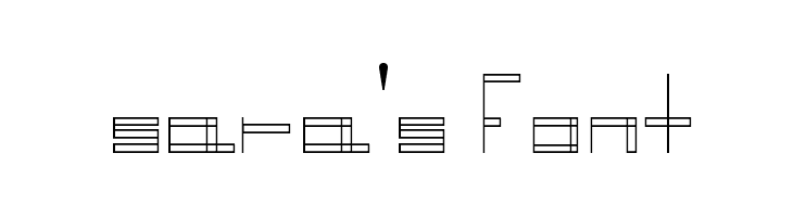 sara's font  フリーフォントのダウンロード