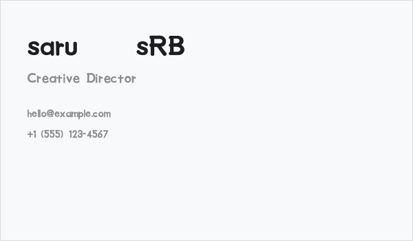 saru [sRB] Business Card