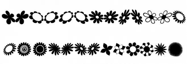 saru's Flower Ding [sRB] Fonte MINÚSCULAS