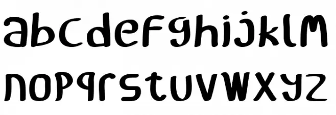 savriena hand Font LOWERCASE