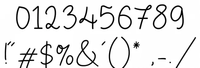 saylora Font OTHER CHARS