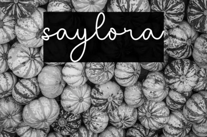 saylora Font examples