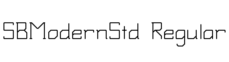 SBModernStd Regular  les polices de caractères gratuit tlcharger