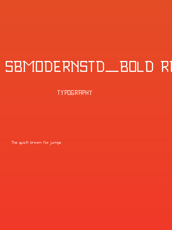 SBModernStd_Bold Regular Poster