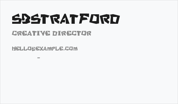 SBStratford Business Card