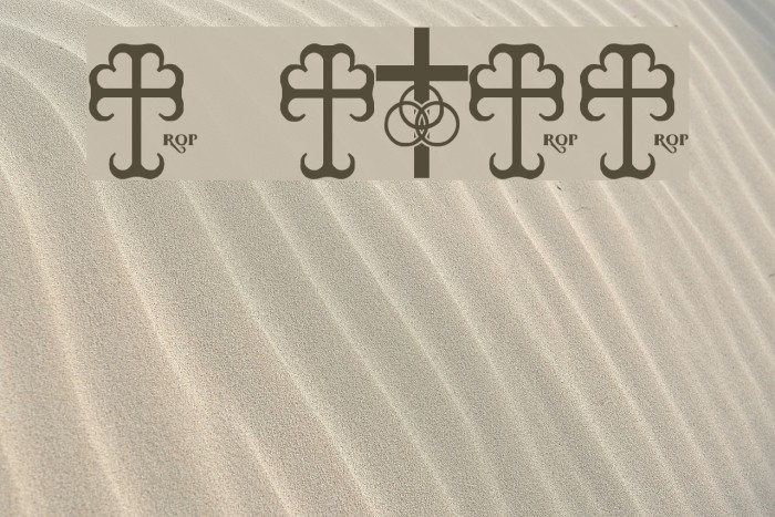 sB Cross Font examples