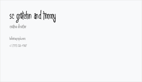 SC Gretchin And Timmy Business Card