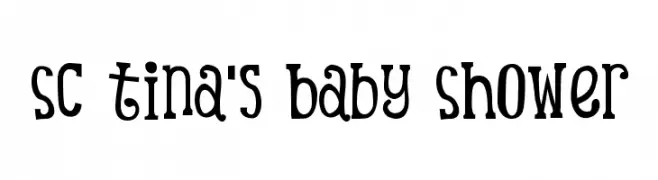 SC Tina's Baby Shower  Frei Schriftart Herunterladen